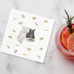 Serviette En Papier Chats et pâtes mignonette mignonne boîte à allumet