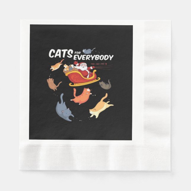 Serviette En Papier Chats pour tout le monde  (Devant)