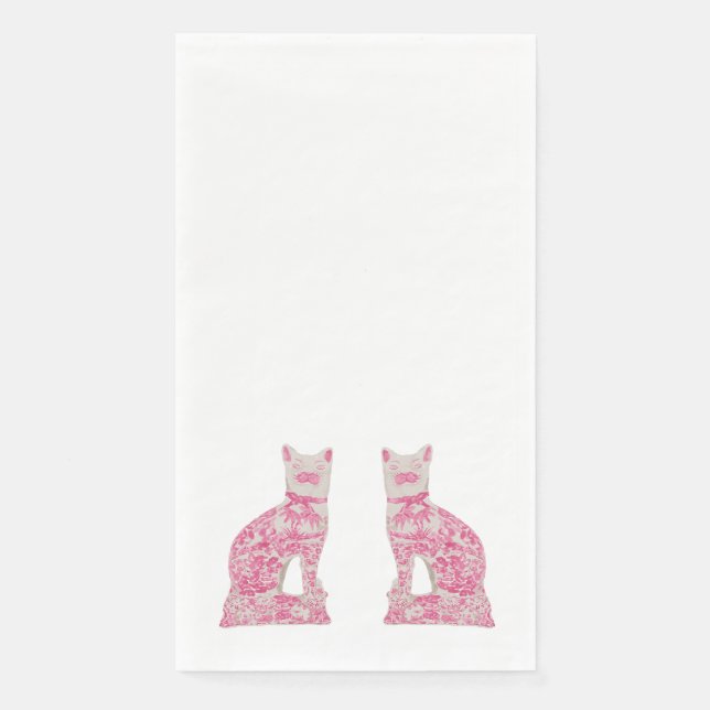 Serviette En Papier Chats Roses Staffordshire (Devant)