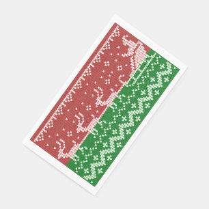 Serviette En Papier Chaudron moche Le Père Noël traîne et rennes