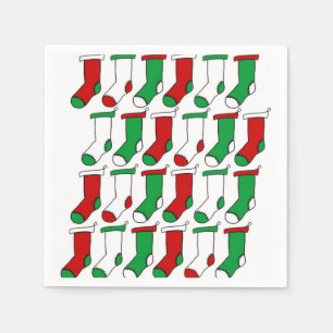 Serviette En Papier Chaussettes de bas de Noël