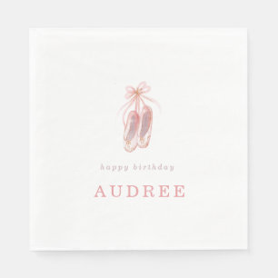 Serviette En Papier Chaussures Ballerina Rose élégant Anniversaire