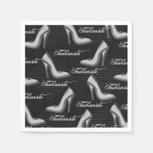 Serviette En Papier Chaussures blanches fashionista Motif serviettes