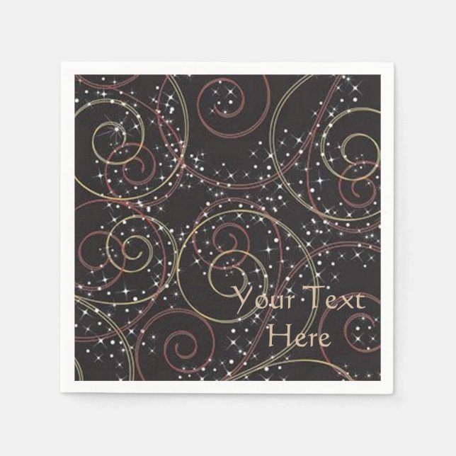 Serviette En Papier Chaussures Brown personnalisées de Starlight Motif (Devant)