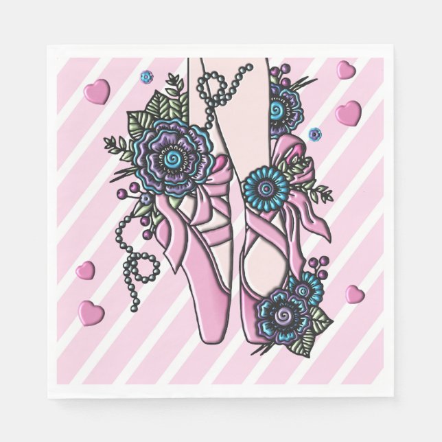 Serviette En Papier Chaussures de ballet (Devant)