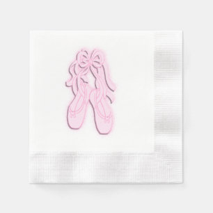 Serviette En Papier Chaussures de ballet roses