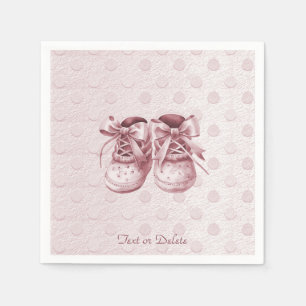 Serviette En Papier Chaussures de bébé rose serviettes