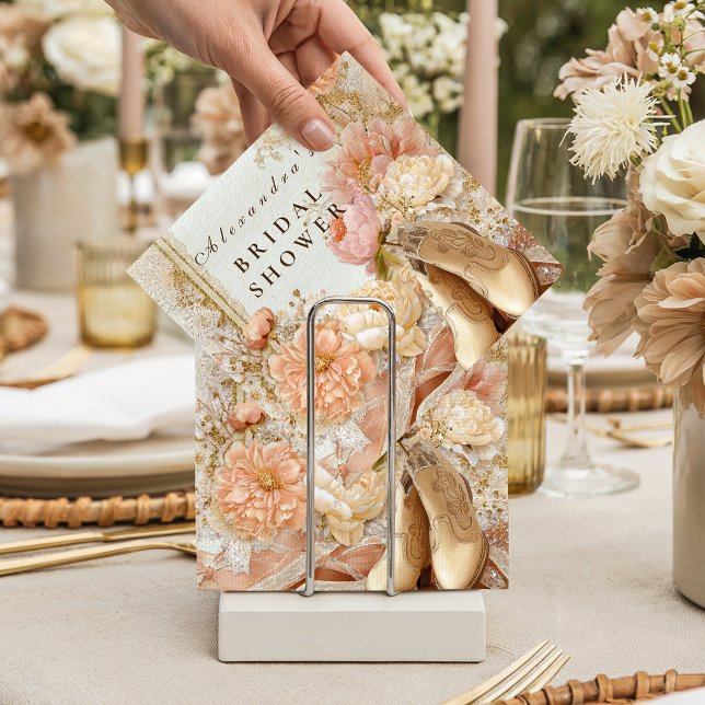 Serviette En Papier Chaussures de mariage Peach Meadow Boots (Créateur téléchargé)