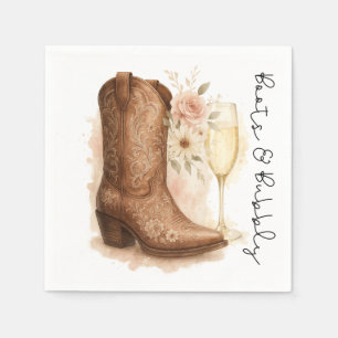Serviette En Papier Chaussures et pétillant Country Western Boot Enter