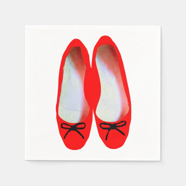 Serviette En Papier Chaussures rouges (Devant)