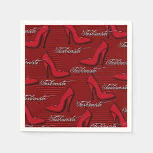 Serviette En Papier Chaussures rouges fashionista Motif serviettes