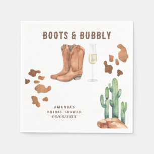 Serviette En Papier Chaussures Western et douche de mariée pétillante