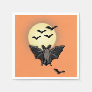 Serviette En Papier Chauves-souris d'Halloween
