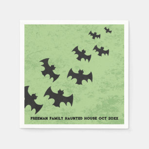 Serviette En Papier Chauves-souris éffrayantes Halloween Party Napkins
