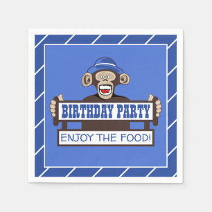 Serviette En Papier Cheeky Singe Anniversaire fête Napkin