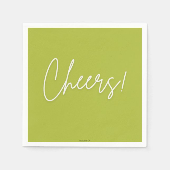 Serviette En Papier Cheers Cocktail Napkin (Devant)