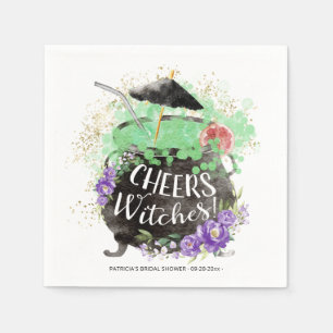 Serviette En Papier Cheers Witches Cocktail Halloween Fête des mariées