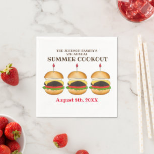 Serviette En Papier Cheese Burger Cheeseburger BBQ Barbecue Cuisine
