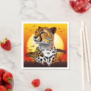 Serviette En Papier Cheetah African Feline Wild Animal
