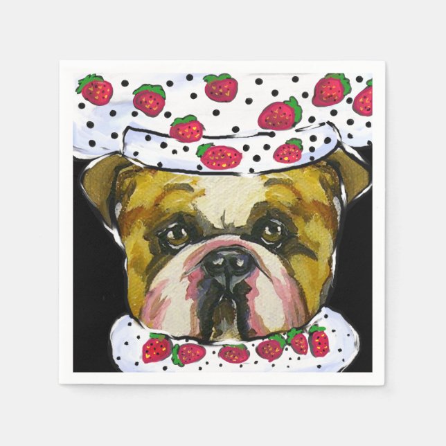Serviette En Papier Chef Bulldog (Devant)