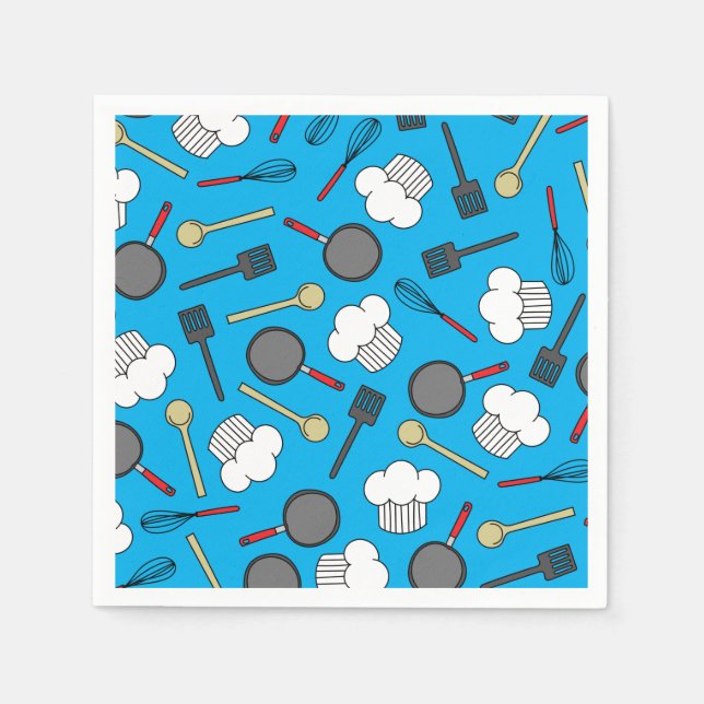 Serviette En Papier Chef Cuisine Anniversaire de enfant (Devant)