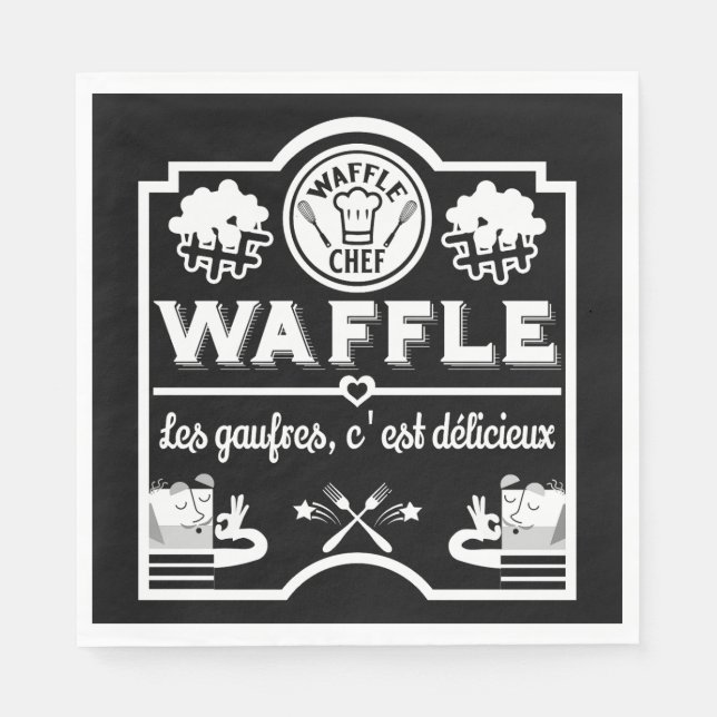 Serviette En Papier Chef gaufre (Devant)
