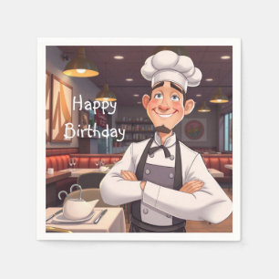 Serviette En Papier Chef heureux
