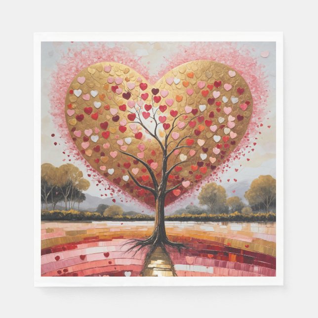 Serviette En Papier Chemin vers le coeur (Devant)