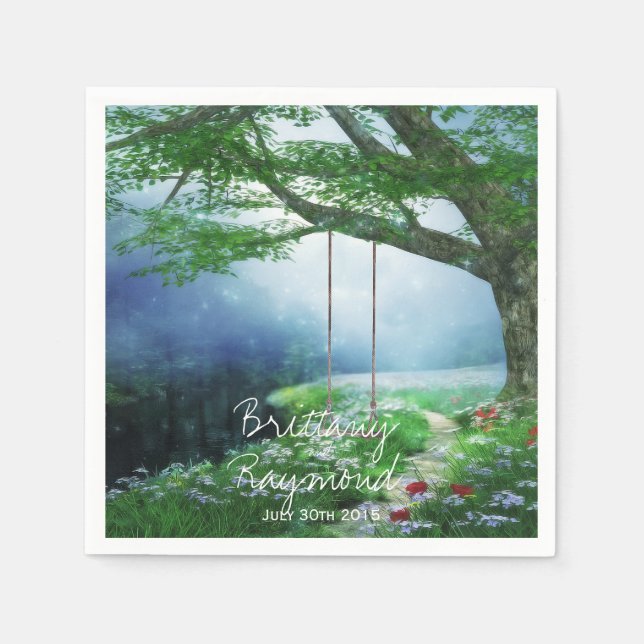 SERVIETTE EN PAPIER CHEMIN VERS L'ÉCOLE DE FLUX DE BOIS POUR L'ÉCOLE (Devant)