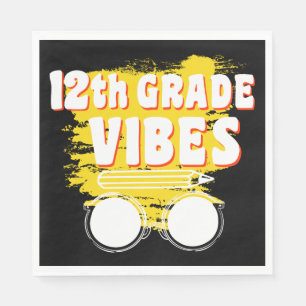 Serviette En Papier Chemise 12e Année Vibes Retour à l'école Premier J
