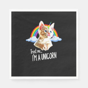 Serviette En Papier Chemise arc-en-ciel Caticorn - T-shirt Kitty Unico