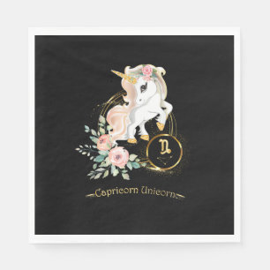 Serviette En Papier Chemise Capricorne Signe du zodiaque Licorne Astro