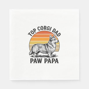 Serviette En Papier Chemise Corgi Papa Vintage Sunset Chien Papa Cadea