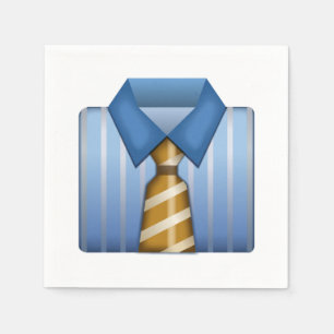 Serviette En Papier Chemise d'affaires avec Cravate - Emoji