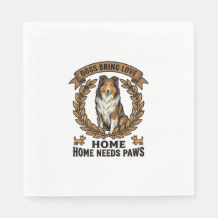 Serviette En Papier Chemise d'amour de chien Gravure vintage conceptio