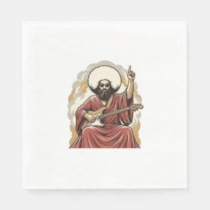 Serviette En Papier Chemise d'art vectoriel de guitariste de gravure v