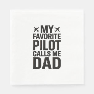 Serviette En Papier Chemise d'avion vintage Pilote préféré m'appelle p