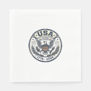 Serviette En Papier Chemise de badge d'aigle vintage de liberté de 250