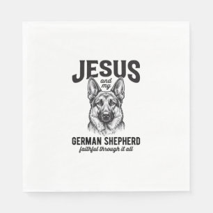 Serviette En Papier Chemise de Berger Allemand de Foi pour l'Amour des