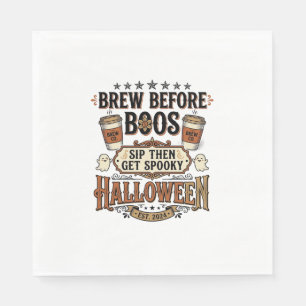 Serviette En Papier Chemise de café Halloween Brasser avant les fantôm