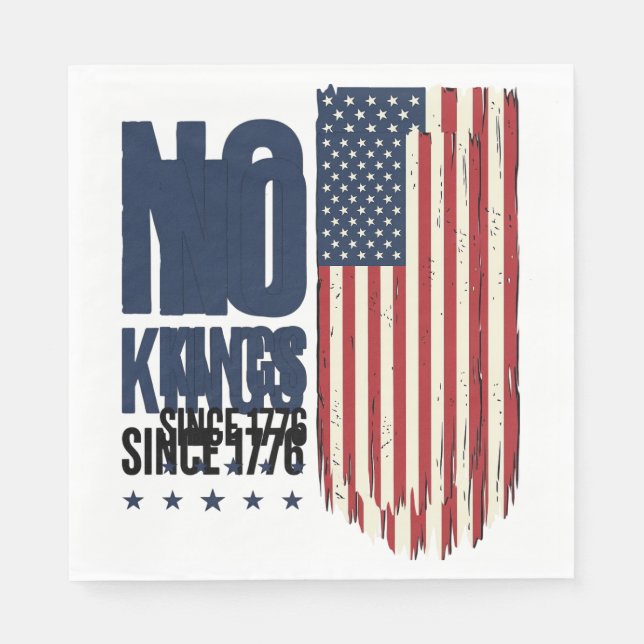 Serviette En Papier Chemise de conception de drapeau patriotique sans  (Devant)
