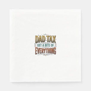 Serviette En Papier Chemise de conception de gravure vintage Funny Dad