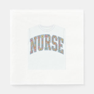Serviette En Papier Chemise de conception de lettrage universitaire fl