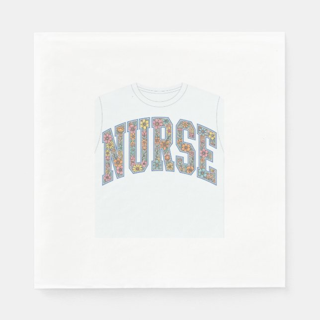 Serviette En Papier Chemise de conception de lettrage universitaire fl (Devant)