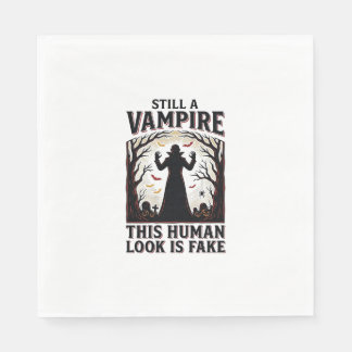 Serviette En Papier Chemise de costume de vampire drôle d'Halloween dé