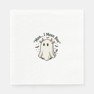 Serviette En Papier Chemise de fantôme de vache mignonne Halloween Meu