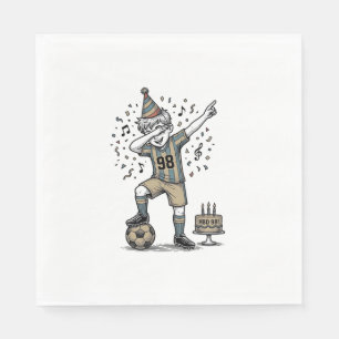 Serviette En Papier Chemise de garçon de football d'anniversaire Dab G