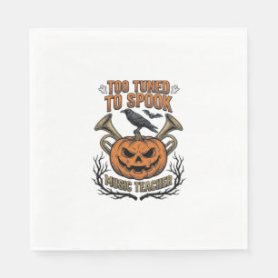 Serviette En Papier Chemise de gravure de citrouille Halloween Prof de