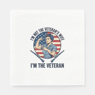 Serviette En Papier Chemise de gravure vintage patriotique de vétéran 
