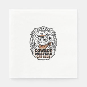 Serviette En Papier Chemise de l'amant de chat occidental Cowboy - Nou
